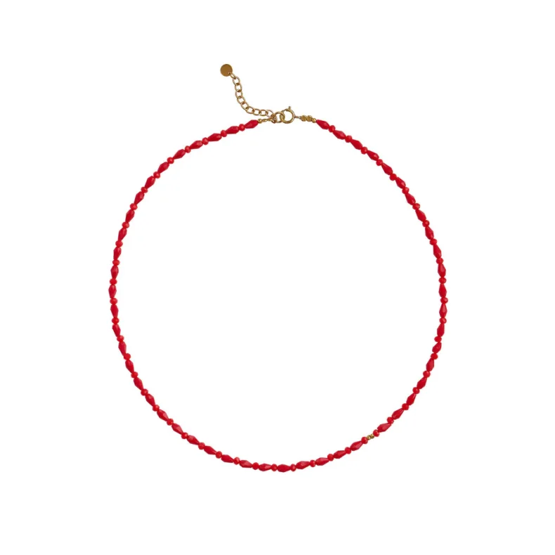 Miss paris necklace boheme Stine A, r�d