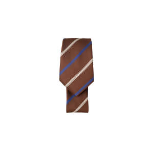 Bclulu tie Black Colour, brown/blue stripe