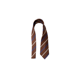 Bclulu tie Black Colour, brown/blue stripe