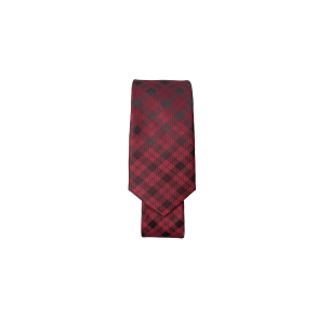 Bclulu tie Black Colour, wine checkered
