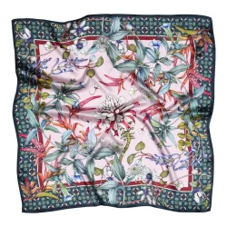 Lorena silk scarf Sneaky Fox, granite