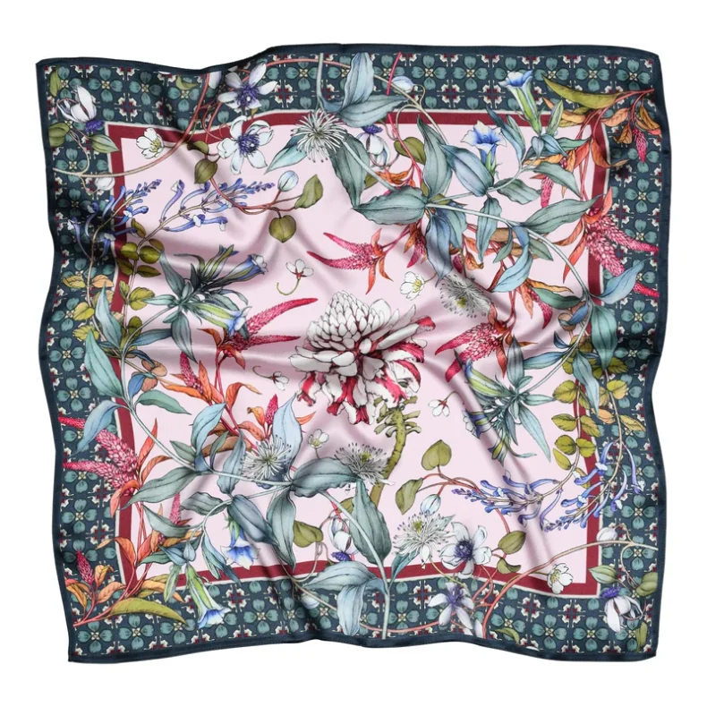 Lorena silk scarf Sneaky Fox, granite