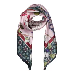 Lorena silk scarf Sneaky Fox, granite