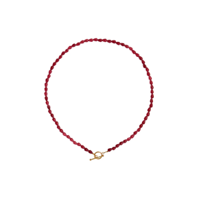 Love drop necklace Stine A, burgundy