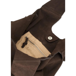 Suede demi bag Beck S�ndergaard, hot fudge brown