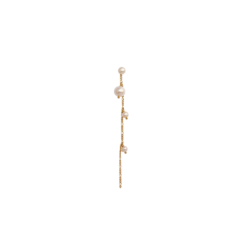 Callas long single earring Stine A, gold
