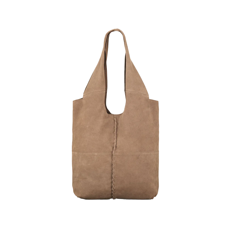 Beck S�ndergaard Suede demi bag, brown