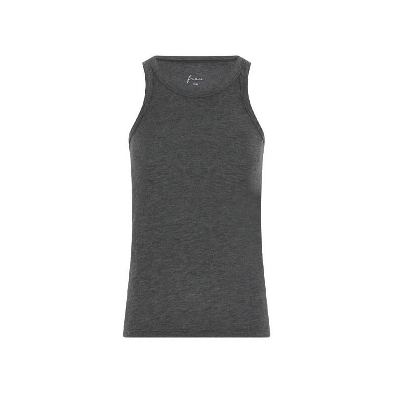 Lucca cashmere tank top Frau, dark grey melange