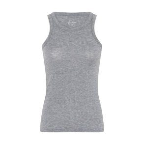 Lucca cashmere tank top Frau, medium grey melange