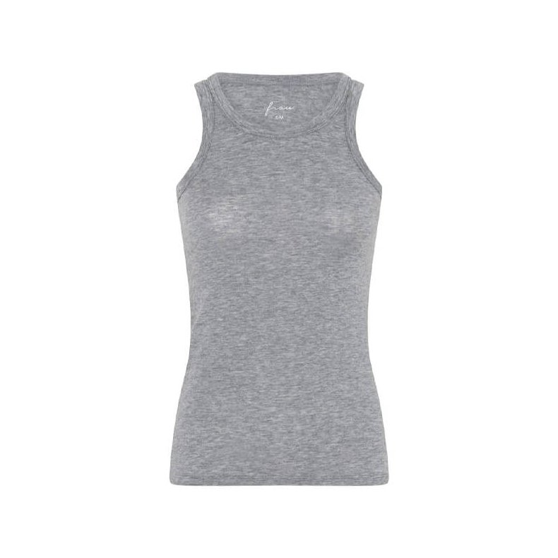 Lucca cashmere tank top Frau, medium grey melange