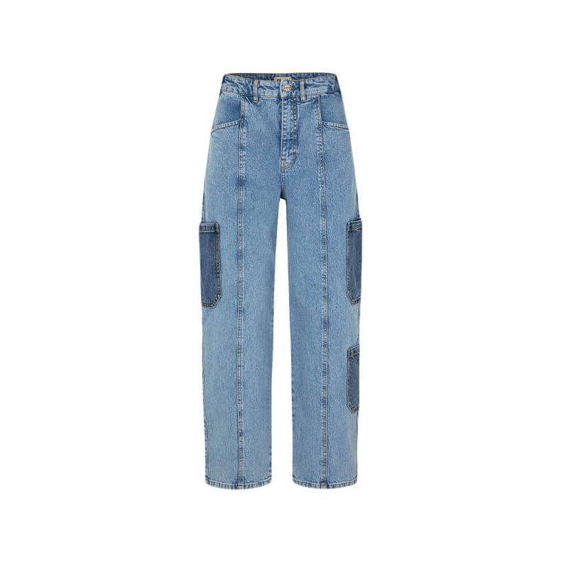 Nachi jeans Baum und Pferdgarten, medio blue denim