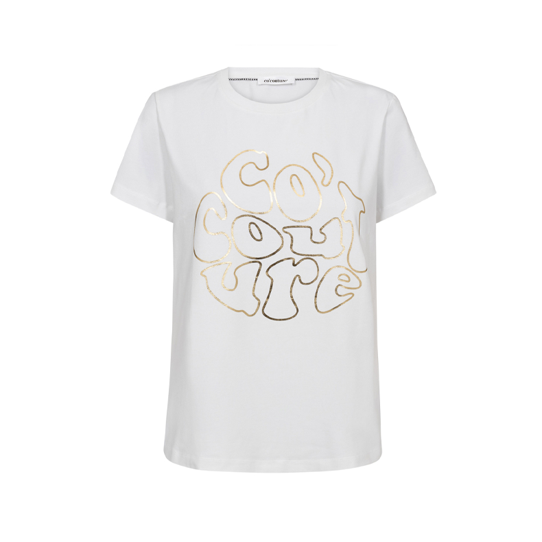 Foil tee Co'Couture, white-gold