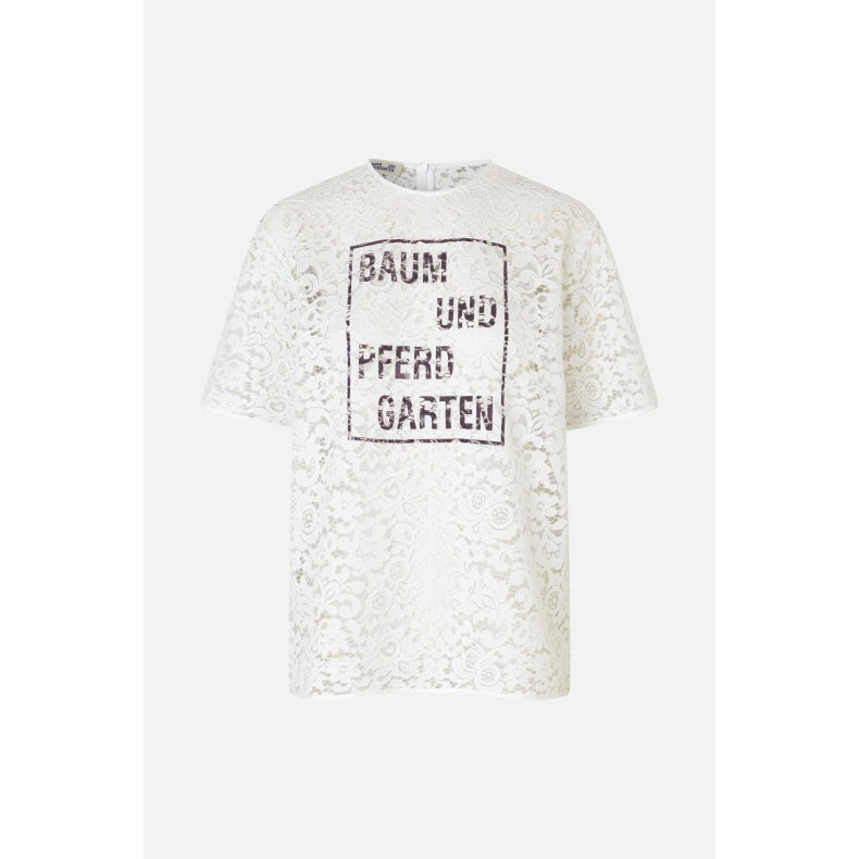 Mandie tee Buam unf Pferdgarten, bright white plum