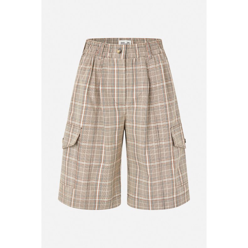 Neeto shorts Baum und Pferdgarten, brown mini check