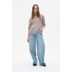 Margit shirt Baum und Pferdgarten, creme mini check