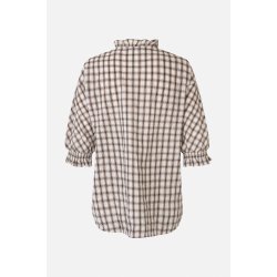 Margit shirt Baum und Pferdgarten, creme mini check