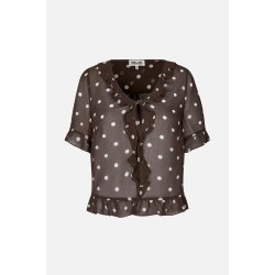 Madicin blouse Baum und Pferdgarten, coffee bean dots