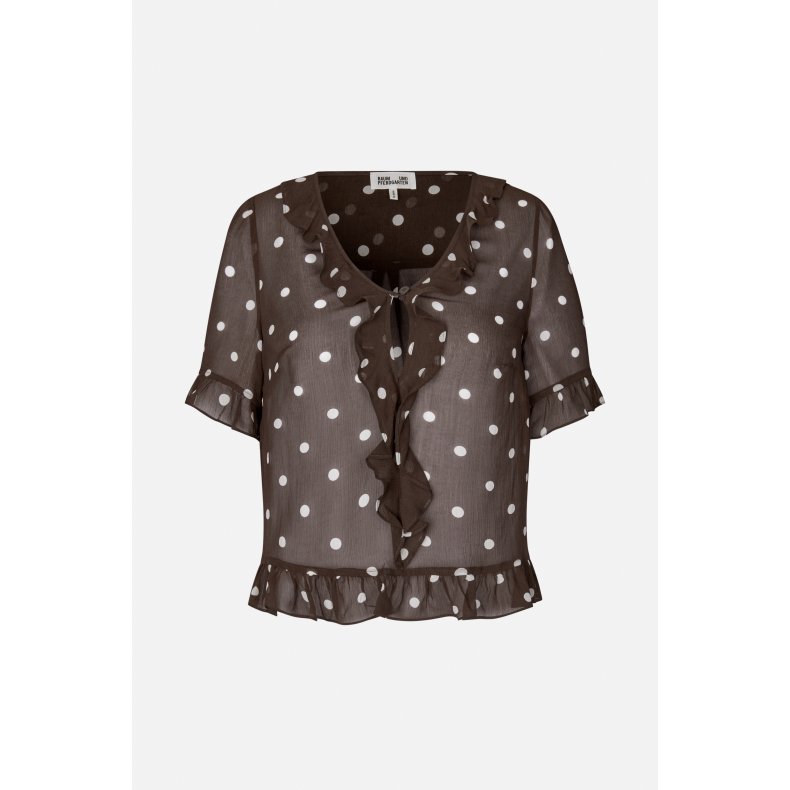 Madicin blouse Baum und Pferdgarten, coffee bean dots