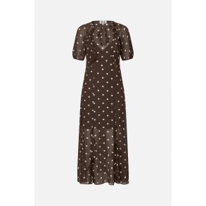 Alara dress Baum und Pferdgarten, coffee bean dots