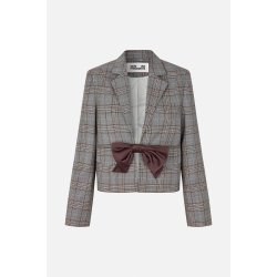 Benni blazer Baum und Pferdgarten, grey mini check