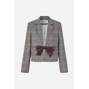Benni blazer Baum und Pferdgarten, grey mini check