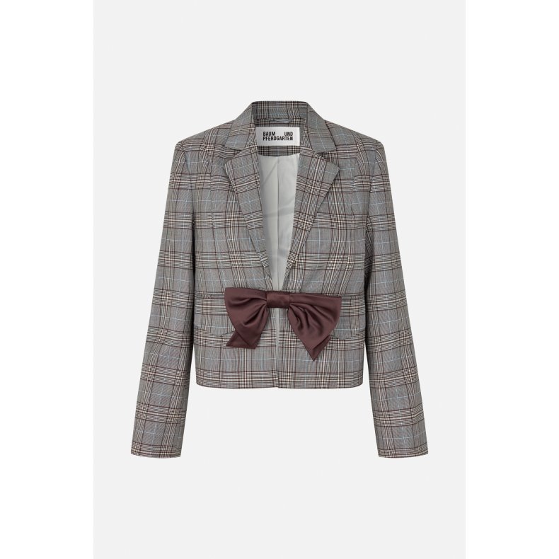 Benni blazer Baum und Pferdgarten, grey mini check