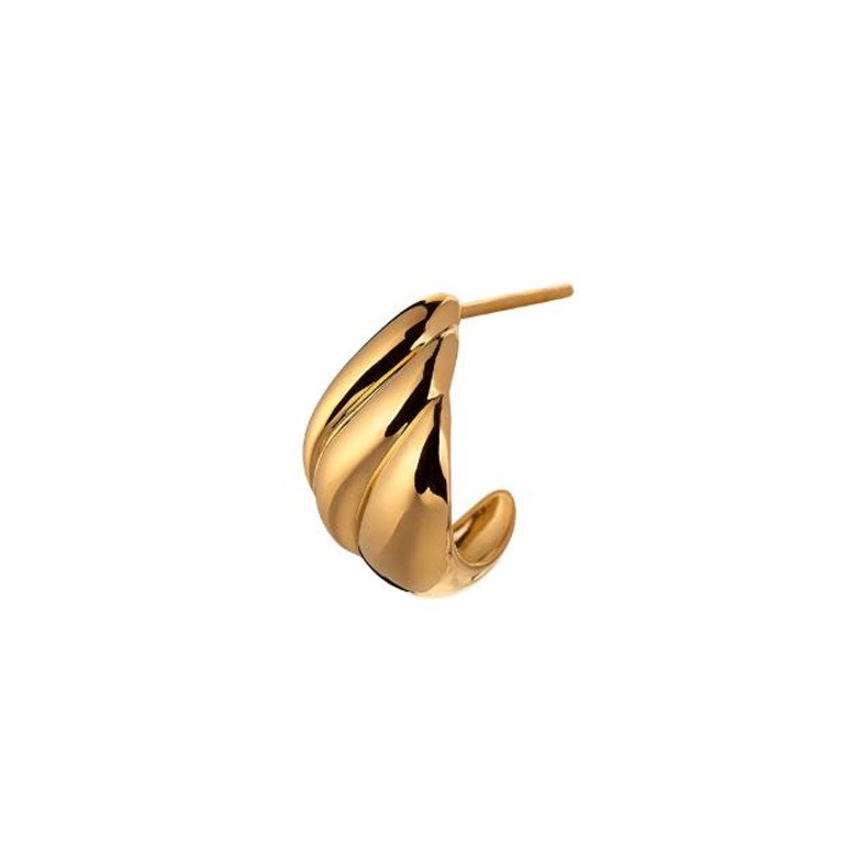 Velvet single creol Stine A, gold