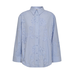 Xavier stripe flower shirt Co'Couture, pale blue