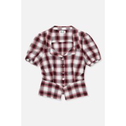 Macaia blouse Baum und Pferdgarten, red check