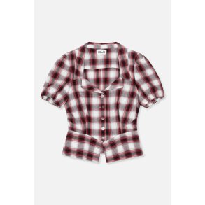Macaia blouse Baum und Pferdgarten, red check