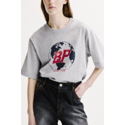 Janina t-shirt Baum und Pferdgarten, grey melange earth