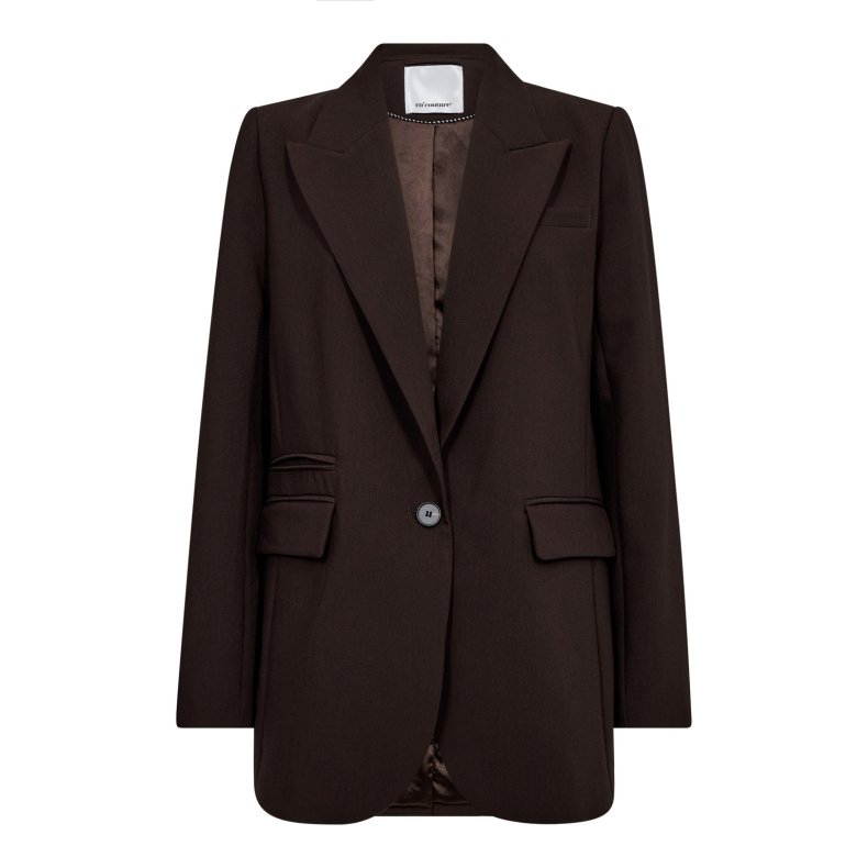 Volacc single oversize blazer Co'Couture, dark brown