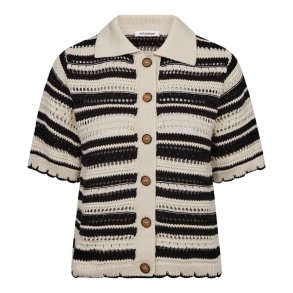 Odette stripe ss cardigan Co'Couture, off white/black