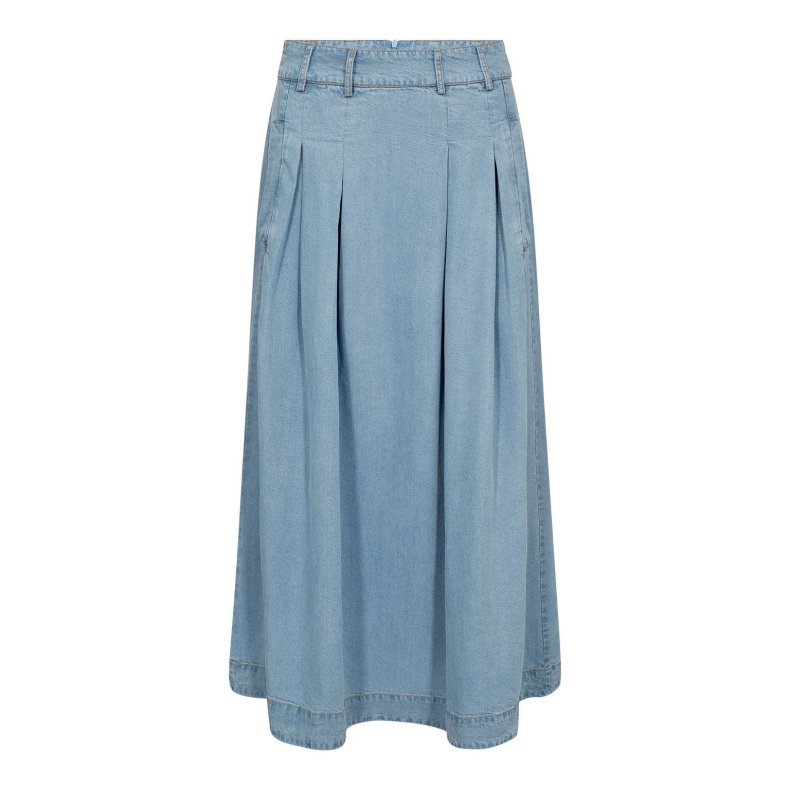 Tilly anja pleat skirt Co'Couture, fade denim