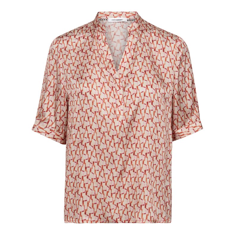 Carmine ss v-blouse Co'Couture, flame