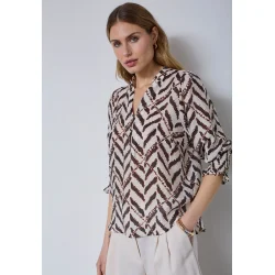 Memphis ss v-blouse Co'Couture, off white