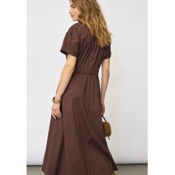 Elara wrap ss dress Co'Couture, dark brown