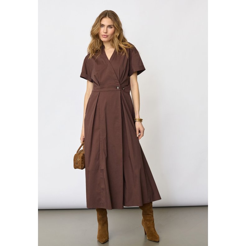 Elara wrap ss dress Co'Couture, dark brown