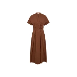 Elara wrap ss dress Co'Couture, suntan