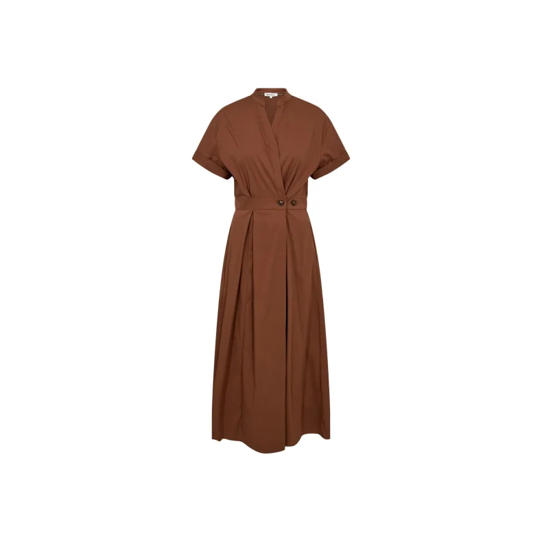 Elara wrap ss dress Co'Couture, suntan