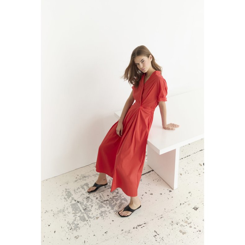 Elara wrap ss dress Co'Couture, flame