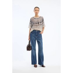Vunny knit Munthe, print camel