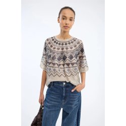 Vunny knit Munthe, print camel
