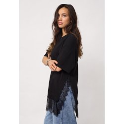 Larson mix lace t-shirt CoCouture, black