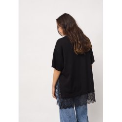 Larson mix lace t-shirt CoCouture, black