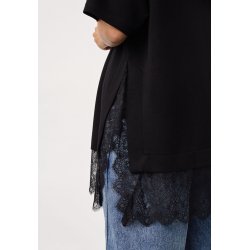 Larson mix lace t-shirt CoCouture, black