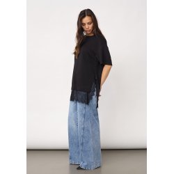 Larson mix lace t-shirt CoCouture, black