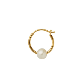 Big pearl single berrie hoop Stine A, gold