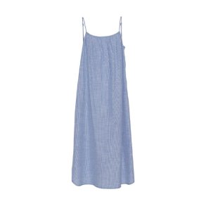 Vancouver sl long dress Frau, medium blue stripe