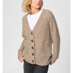 04 The knit cardigan My Essential Wardrobe, dune melange